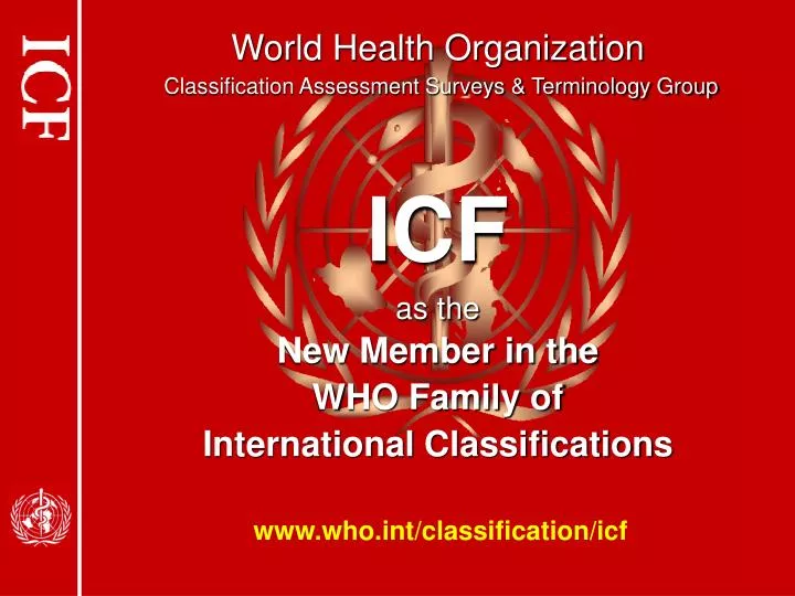 world health organization classification assessment surveys terminology group