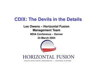 CDIX: The Devils in the Details