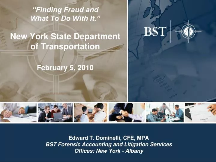 finding fraud and what to do with it new york state department of transportation february 5 2010