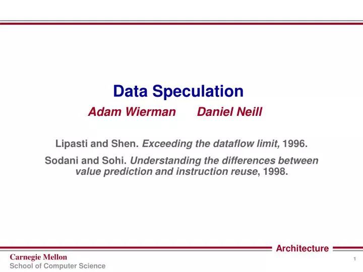 data speculation