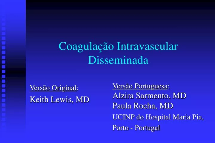 coagula o intravascular disseminada