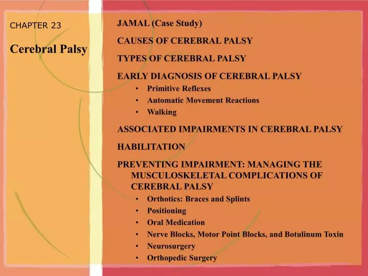 chapter 23 cerebral palsy
