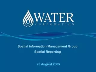 Spatial information Management Group Spatial Reporting