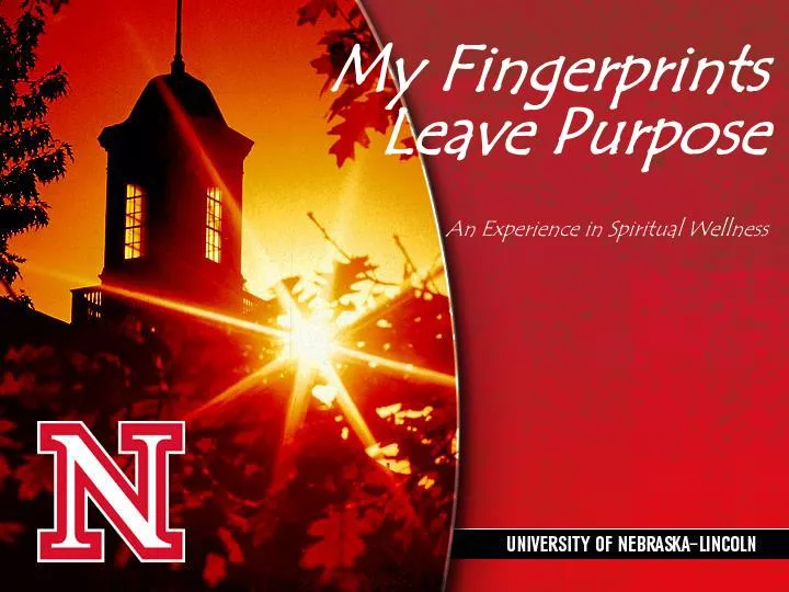 my fingerprints leave purpose an experience in spiritual wellness