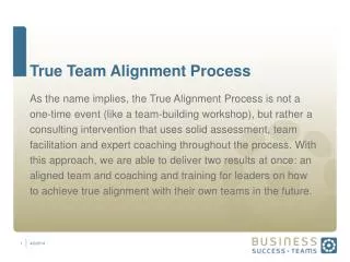 True Team Alignment Process