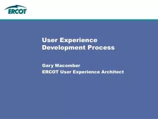 User Experience Development Process