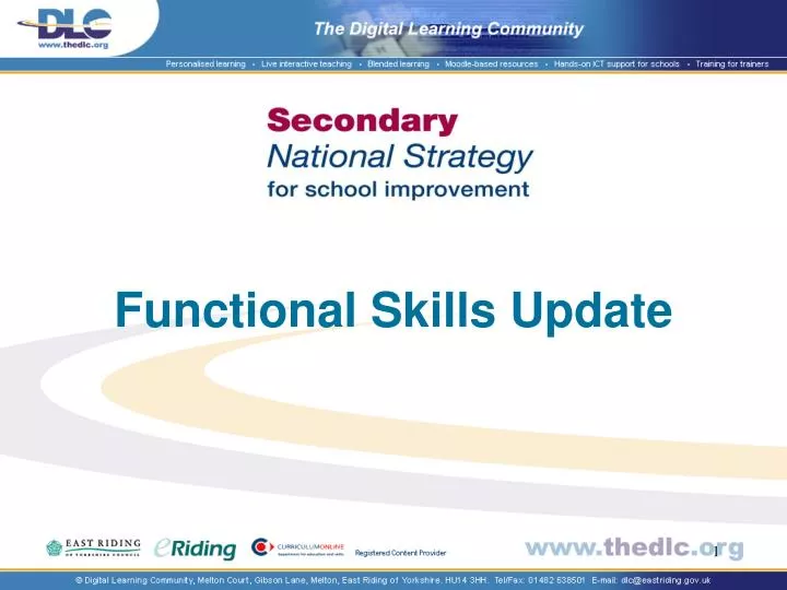 functional skills update