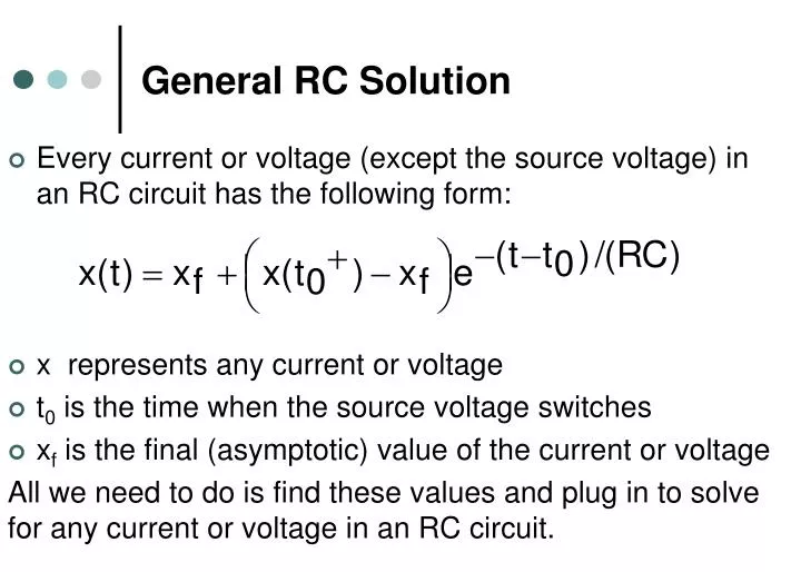 general rc solution