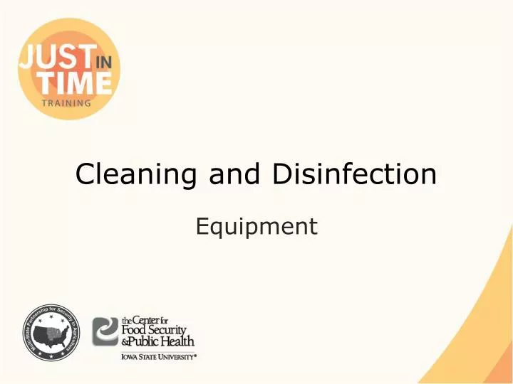 cleaning and disinfection