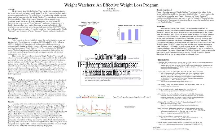weight watchers an effective weight loss program liz ziner beloit college beloit wi