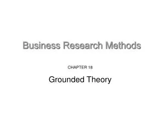 CHAPTER 18 Grounded Theory