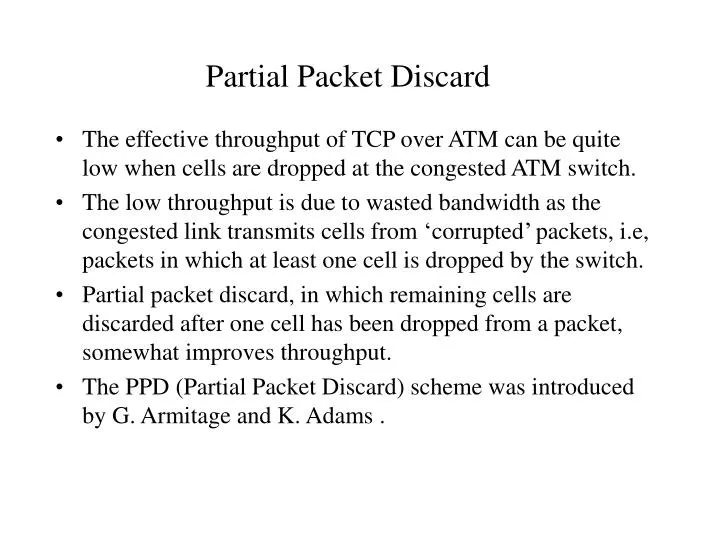 partial packet discard