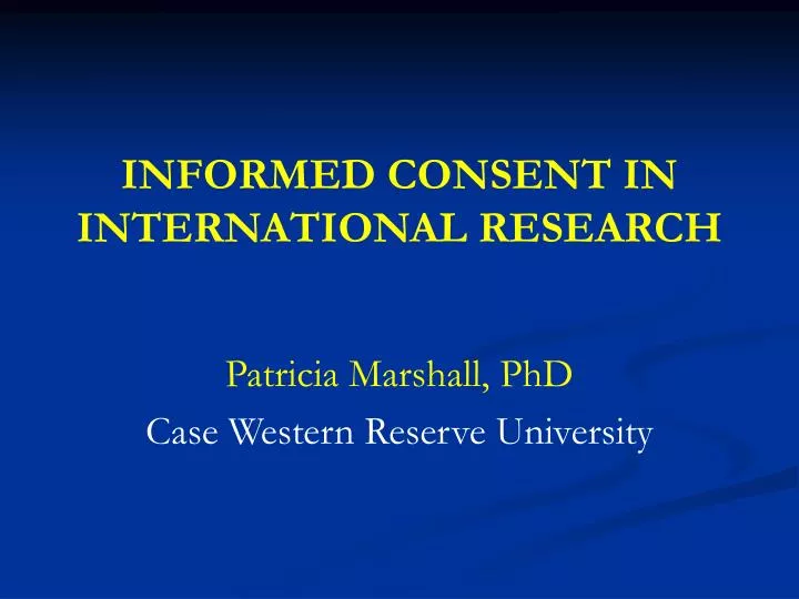informed consent in international research