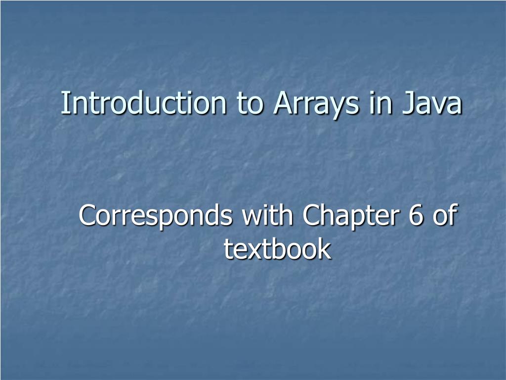 PPT - Introduction to Arrays in Java PowerPoint Presentation, free ...