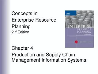 Concepts in Enterprise Resource Planning 2 nd Edition Chapter 4 Production and Supply Chain Management Information Sys