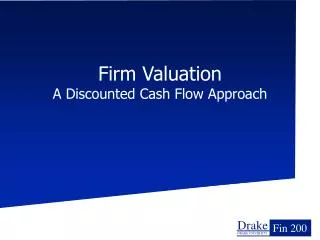 Firm Valuation A Discounted Cash Flow Approach