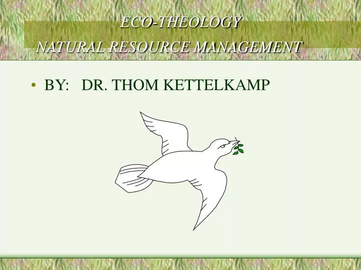 eco theology natural resource management