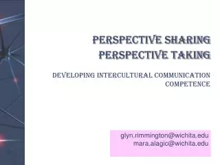 Perspective Sharing Perspective Taking Developing Intercultural Communication Competence