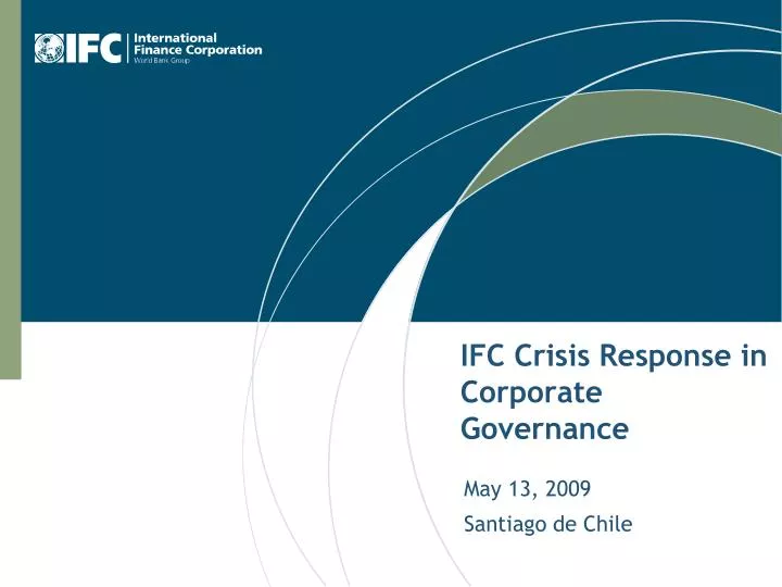 ifc crisis response in corporate governance