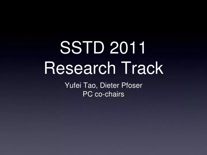 sstd 2011 research track