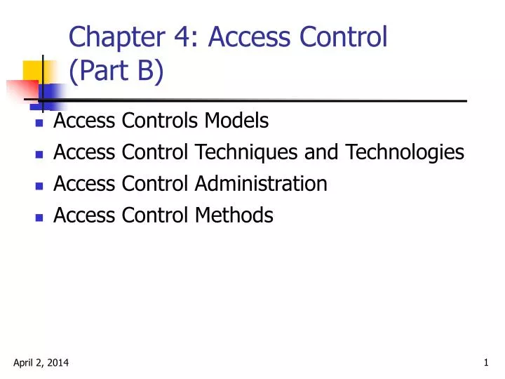chapter 4 access control part b
