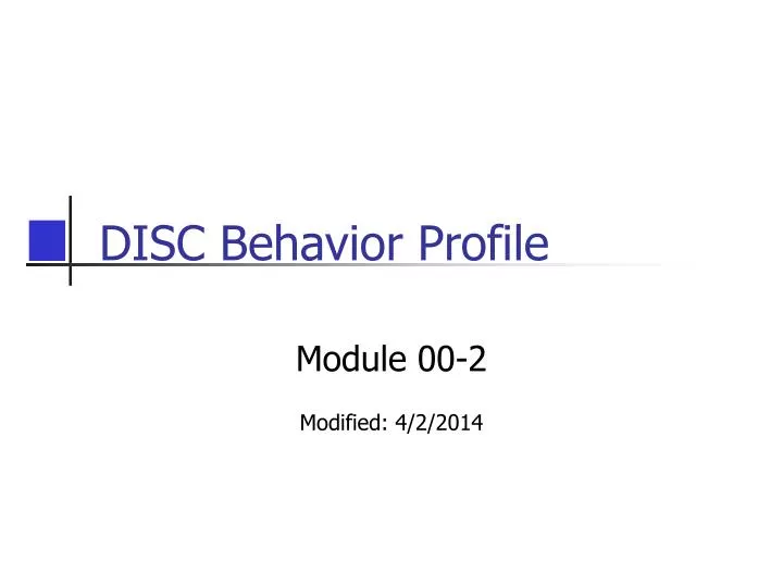 disc behavior profile