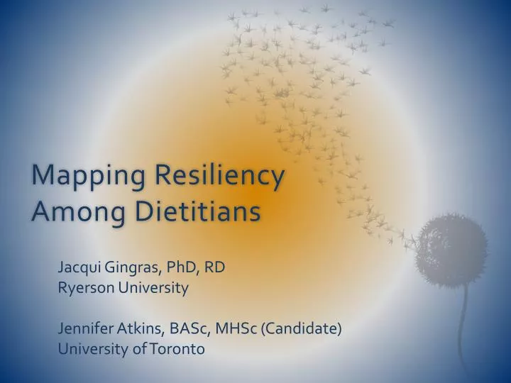 mapping resiliency among dietitians