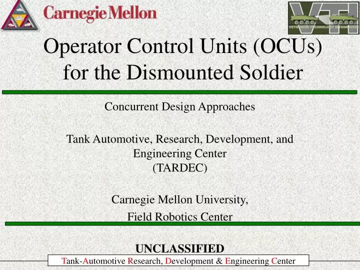 operator control units ocus for the dismounted soldier