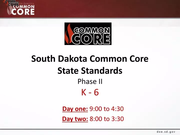 south dakota common core state standards phase ii k 6