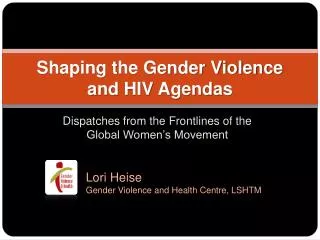 Shaping the Gender Violence and HIV Agendas