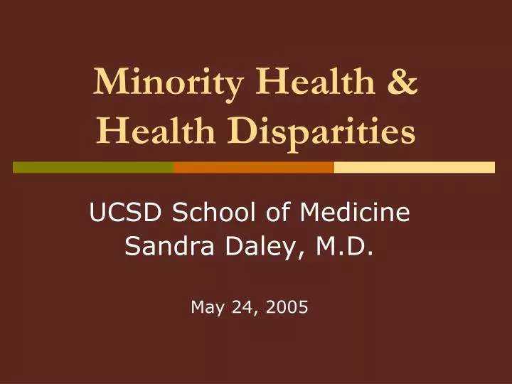 minority health health disparities