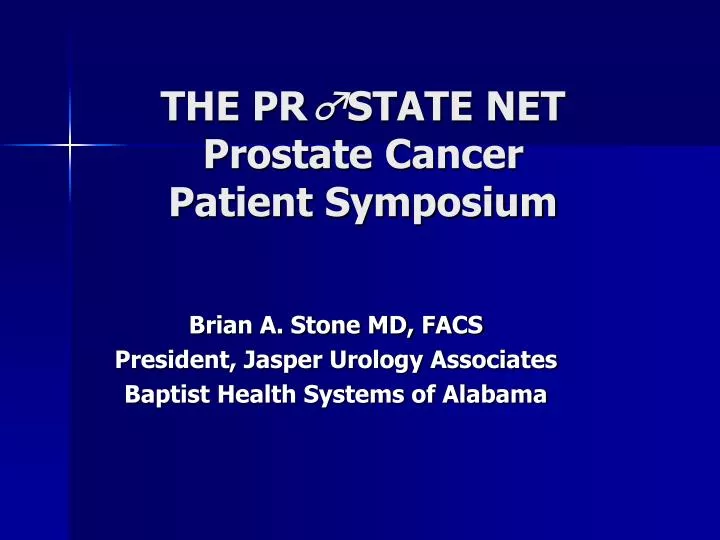 the pr state net prostate cancer patient symposium