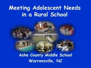 Meeting Adolescent Needs in a Rural School