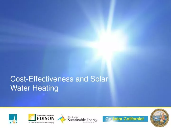 cost effectiveness and solar water heating