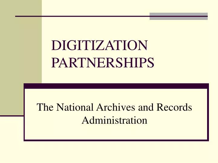 digitization partnerships