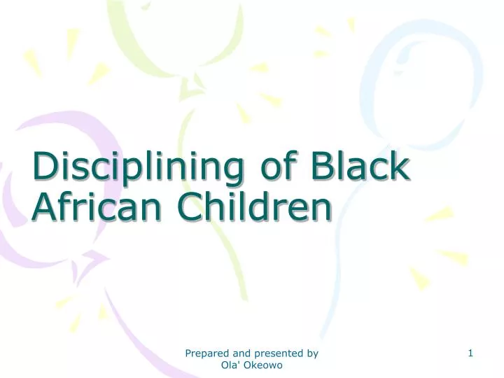 disciplining of black african children