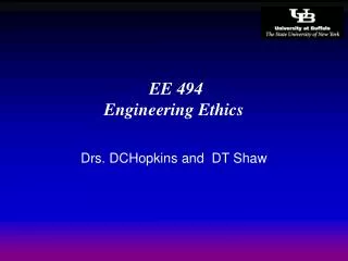 EE 494 Engineering Ethics