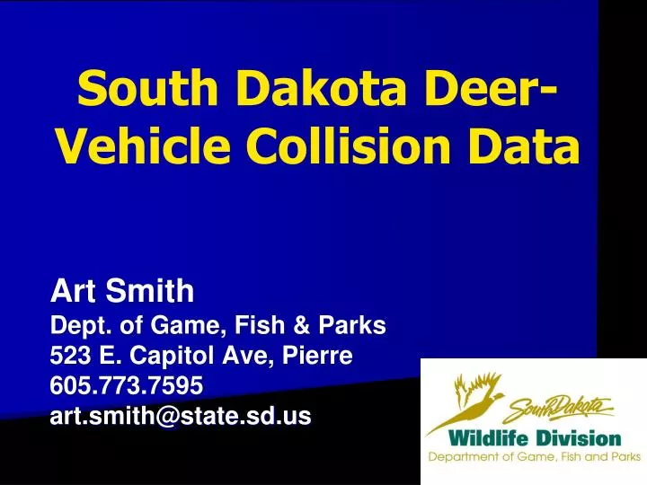 south dakota deer vehicle collision data