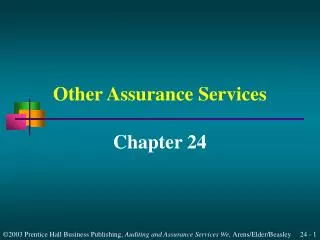 Other Assurance Services