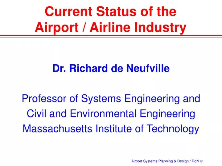 current status of the airport airline industry