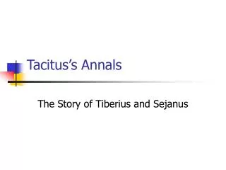 Tacitus’s Annals