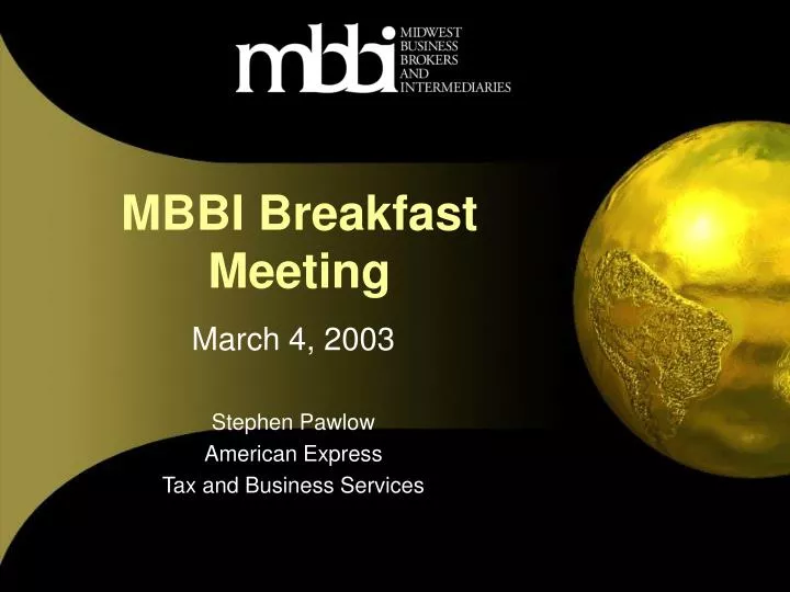 mbbi breakfast meeting