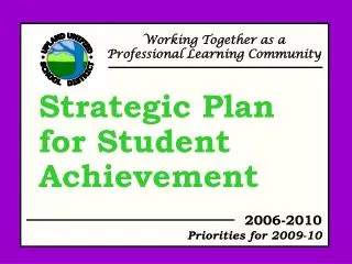 Strategic Plan for Student Achievement