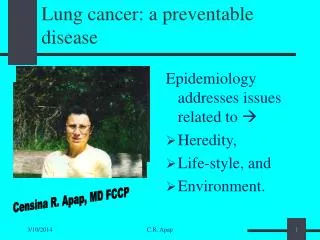 Lung cancer: a preventable disease