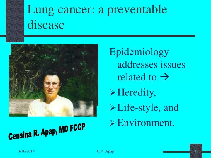 lung cancer a preventable disease