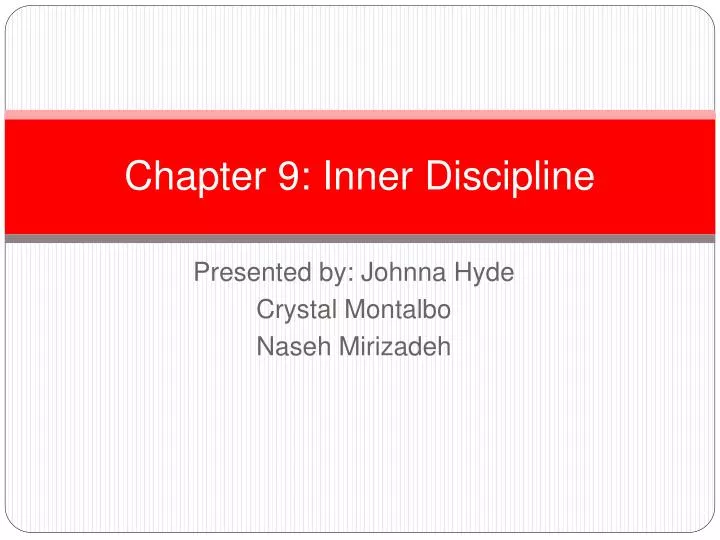 chapter 9 inner discipline