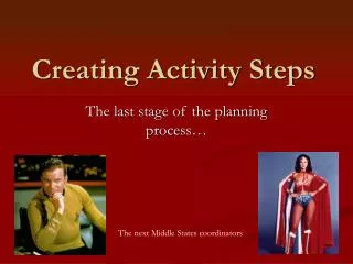 Creating Activity Steps