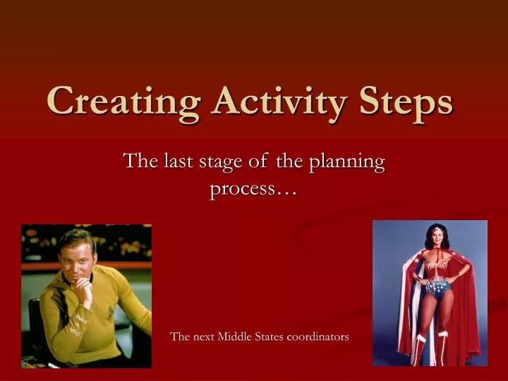 creating activity steps