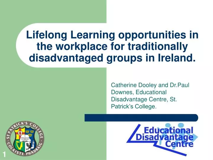 lifelong learning opportunities in the workplace for traditionally disadvantaged groups in ireland
