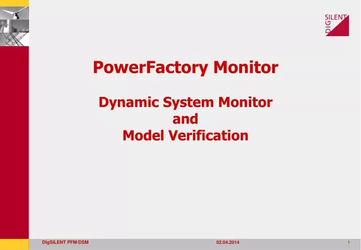 powerfactory monitor dynamic system monitor and model verification